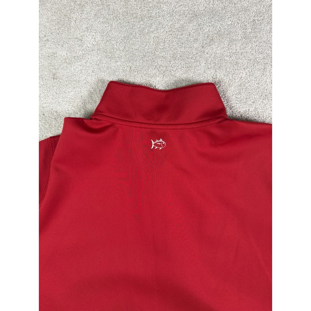 Southern Tide Skipjack Performance 1/4 Zip Pullover Men's Small Red Golf Stretch